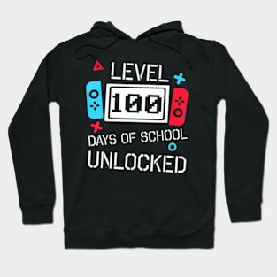 Level 100 Days Of School  Gaming Video Hoodie